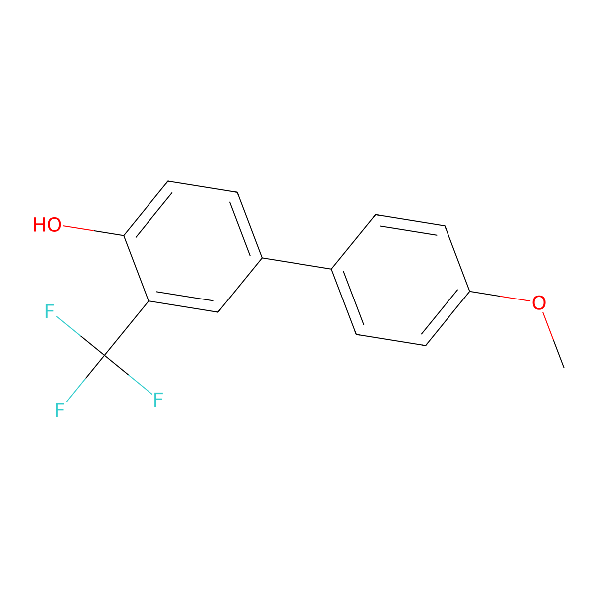 4'-Methoxy-3-(trifluoromethyl)-[1,1'-biphenyl]-4-ol molecular structure, CAS 3002504-15-3