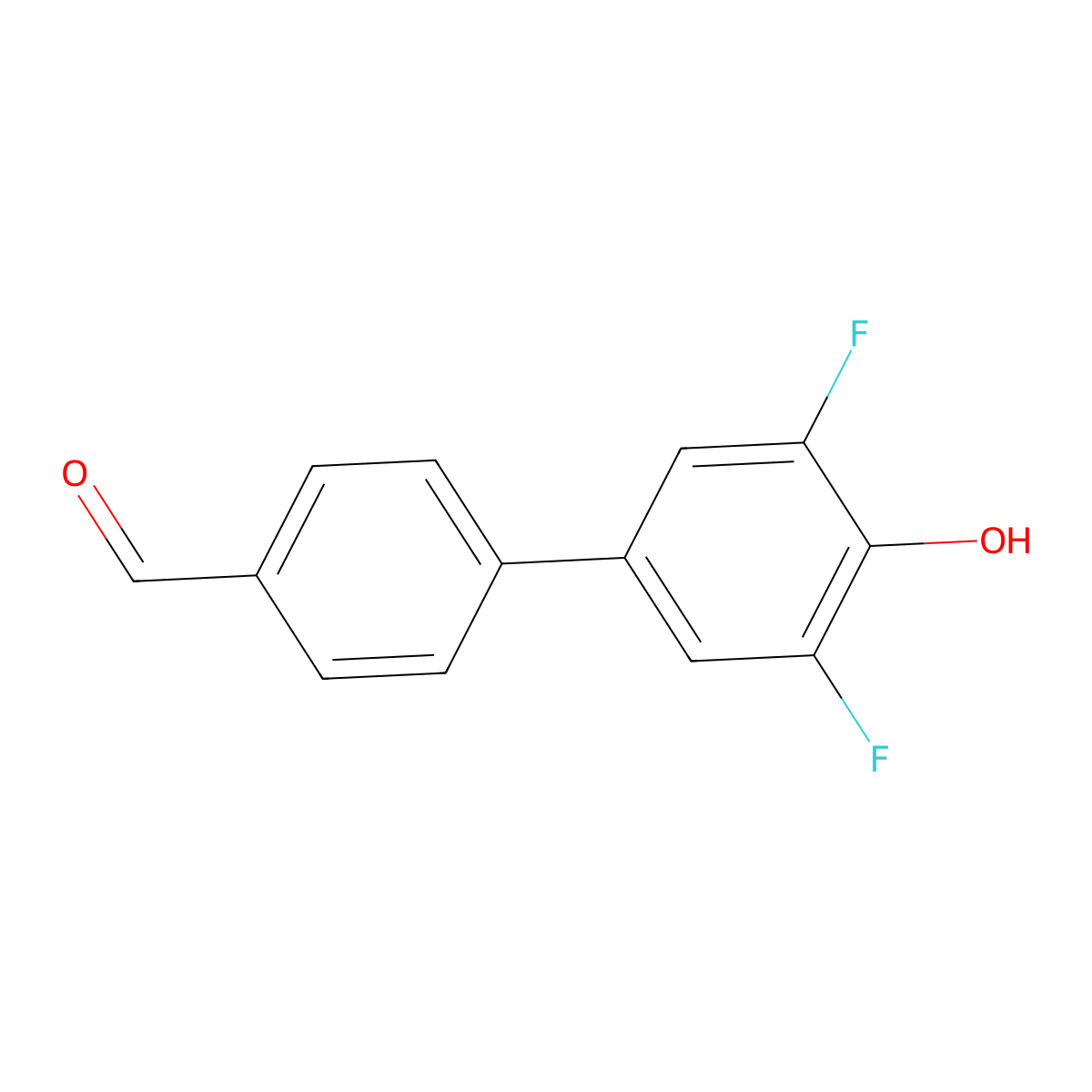 3',5'-Difluoro-4'-hydroxy-[1,1'-biphenyl]-4-carbaldehyde molecular structure, CAS 3002504-58-4