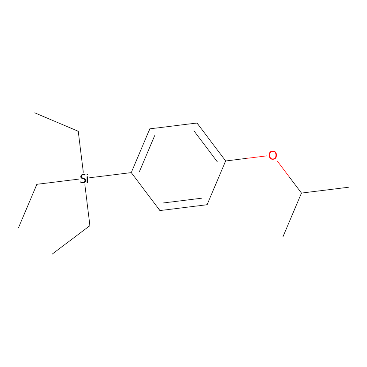 Triethyl(4-isopropoxyphenyl)silane molecular structure, CAS 3002504-62-0