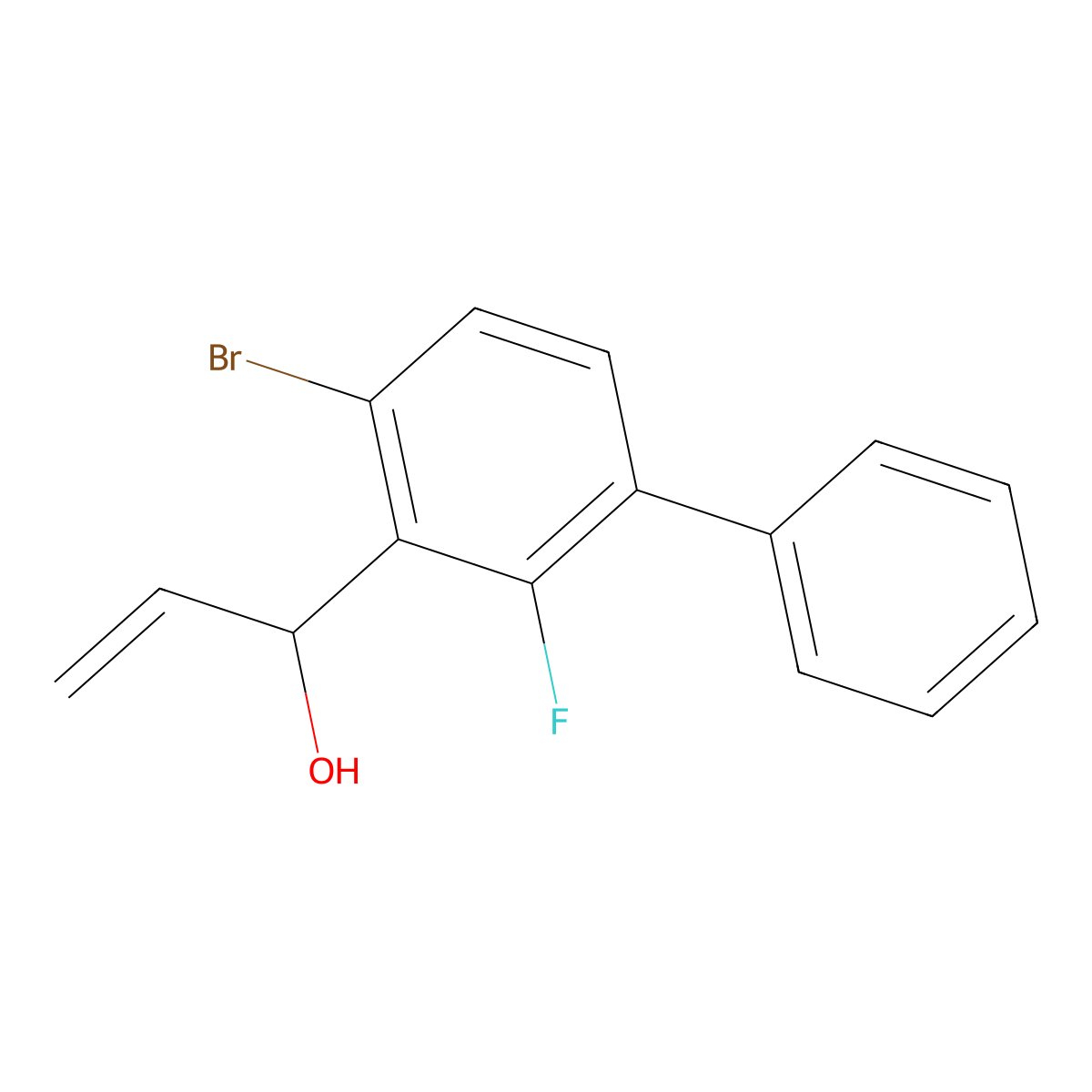 1-(4-Bromo-2-fluoro-[1,1'-biphenyl]-3-yl)prop-2-en-1-ol molecular structure, CAS 3002504-64-2