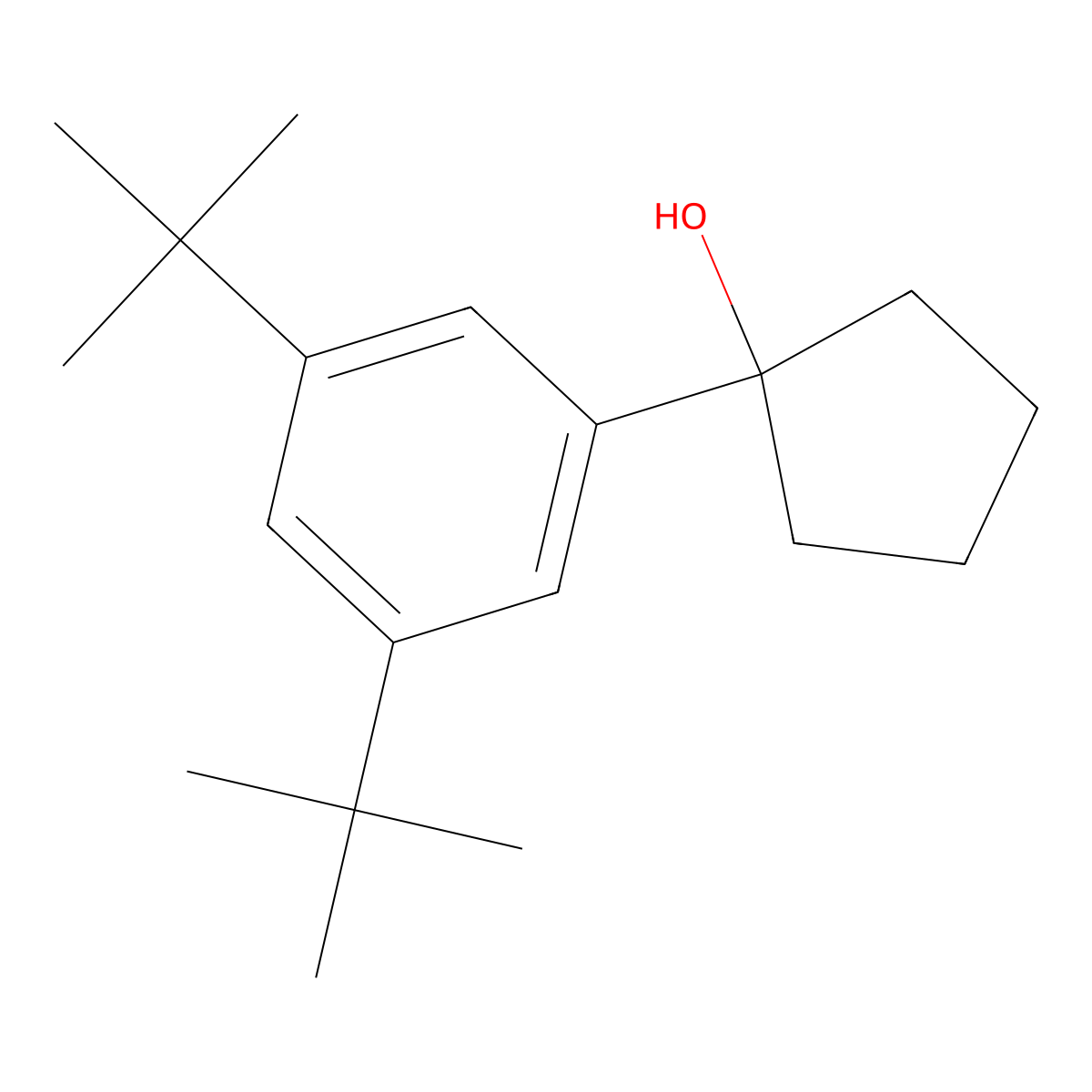 1-(3,5-Di-tert-butylphenyl)cyclopentanol molecular structure, CAS 3002504-72-2