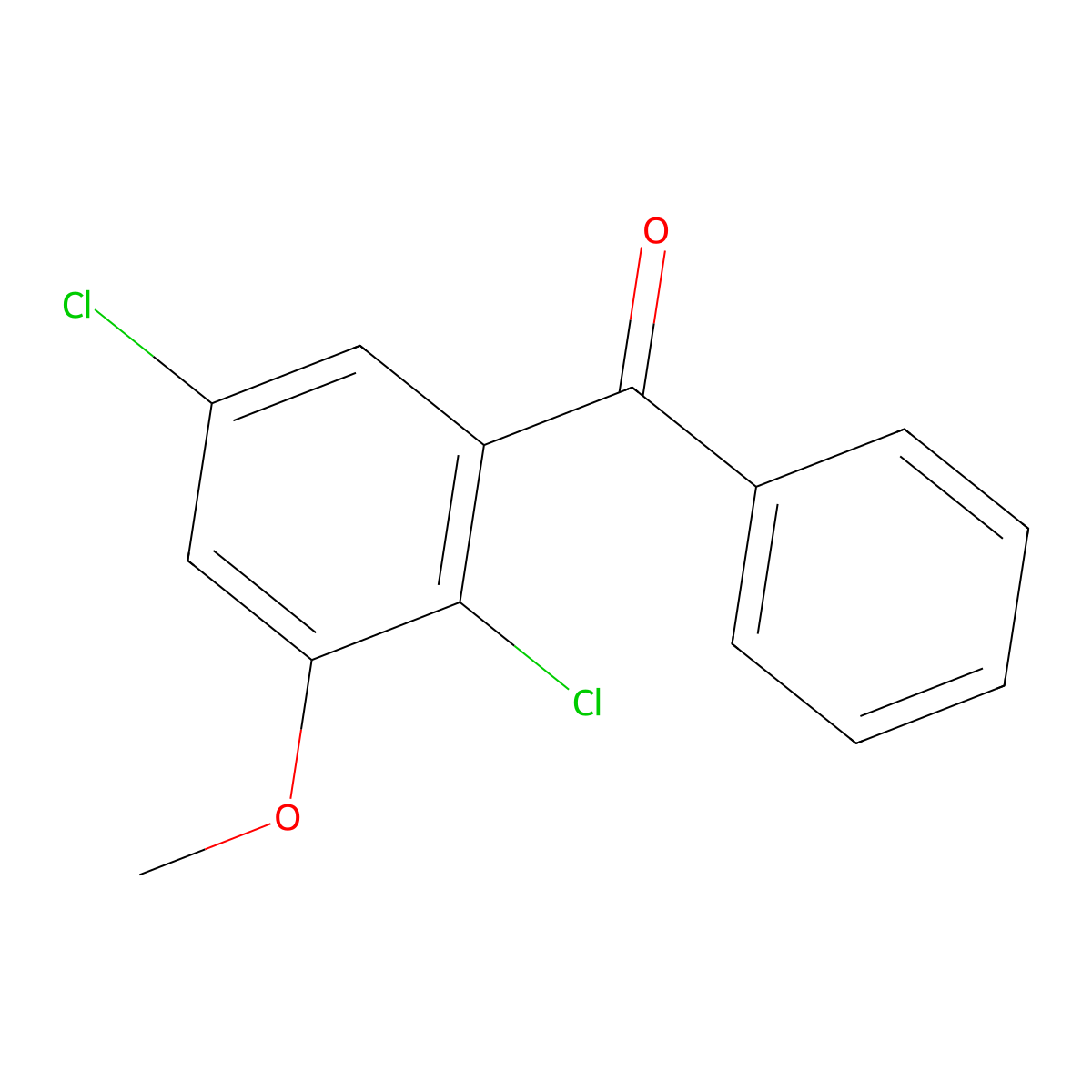 (2,5-Dichloro-3-methoxyphenyl)(phenyl)methanone molecular structure, CAS 3002505-37-2