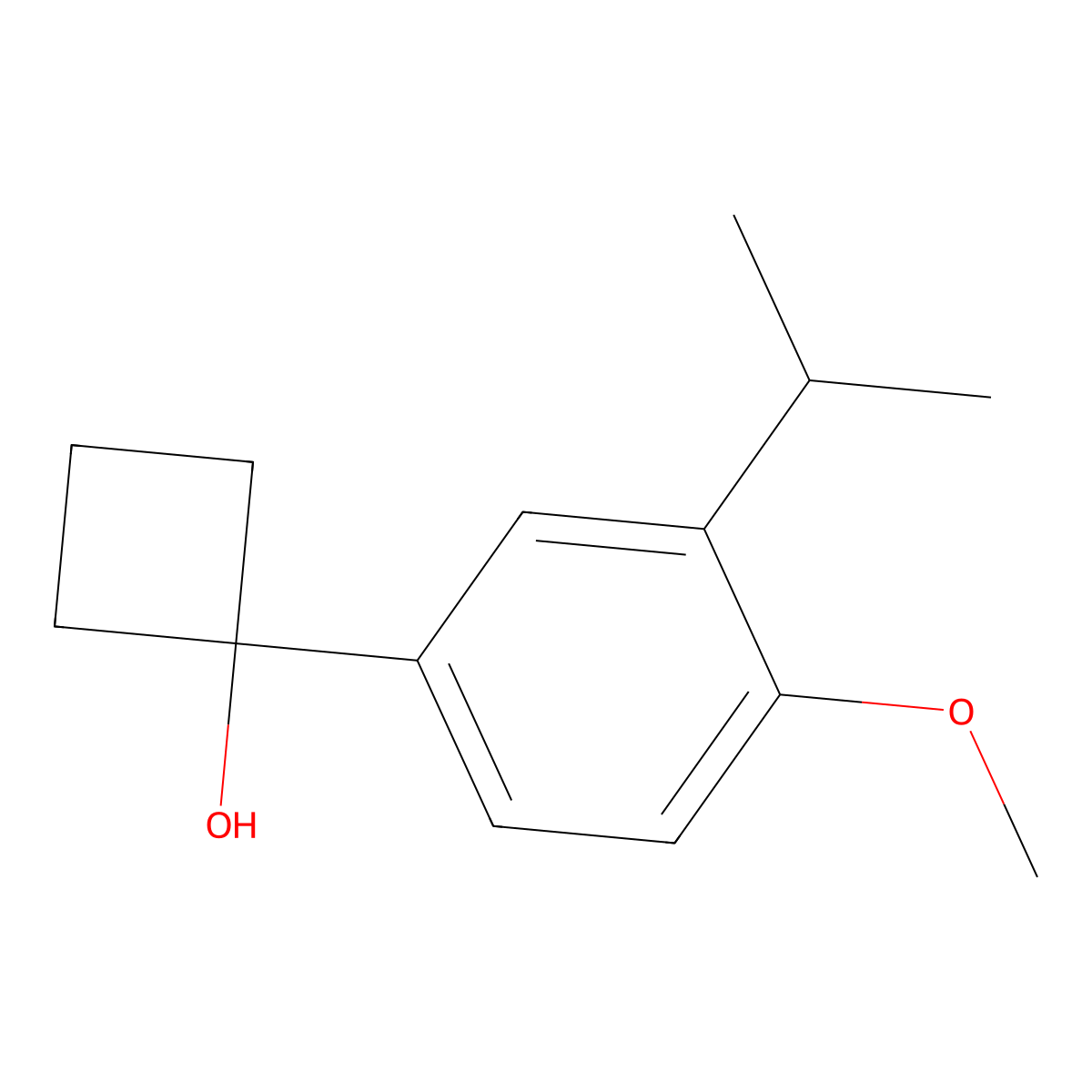 1-(3-Isopropyl-4-methoxyphenyl)cyclobutanol molecular structure, CAS 3002505-86-1