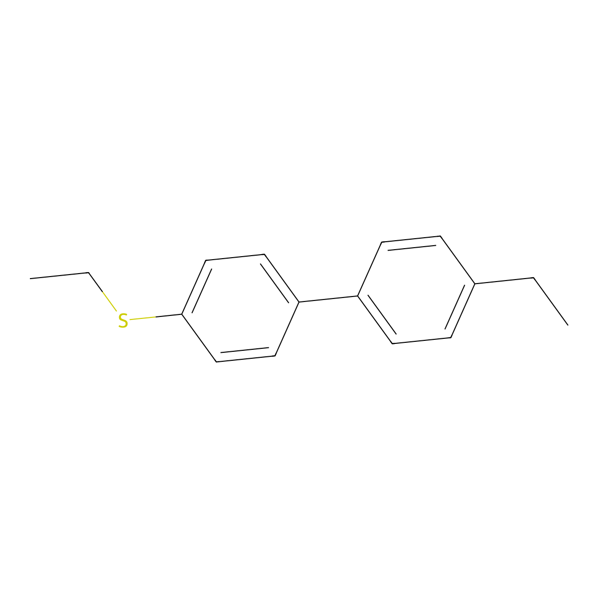 Ethyl(4'-ethyl-[1,1'-biphenyl]-4-yl)sulfane molecular structure, CAS 3002505-87-2