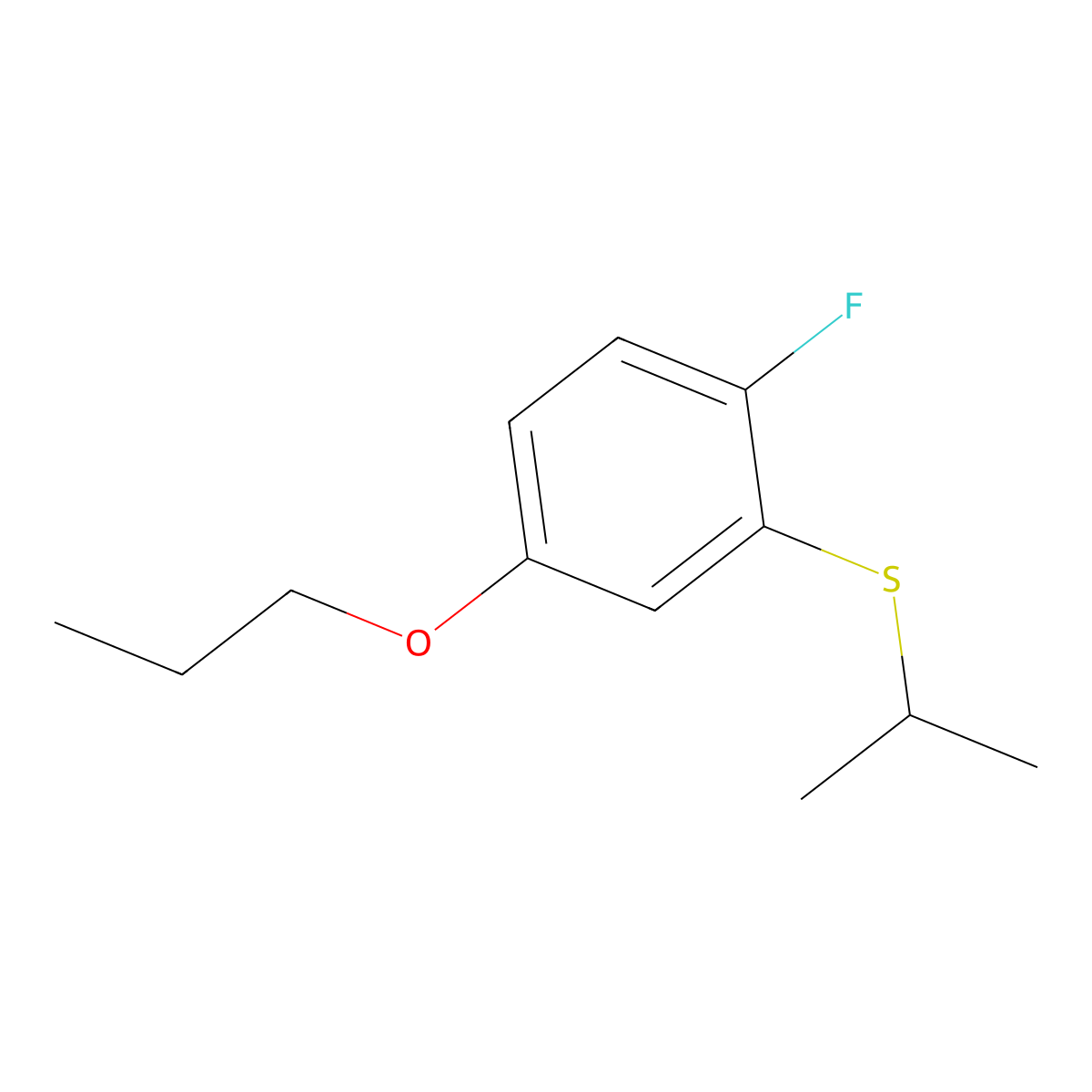 (2-Fluoro-5-propoxyphenyl)(isopropyl)sulfane molecular structure, CAS 3002506-11-5