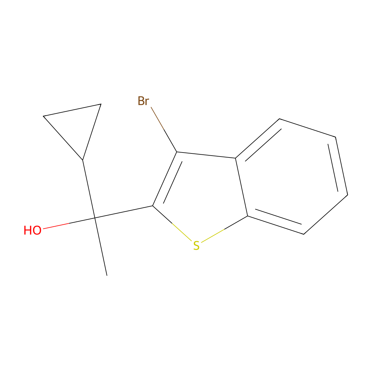 1-(3-BromobenZo[b]thiophen-2-yl)-1-cyclopropylethanol molecular structure, CAS 3002506-36-4