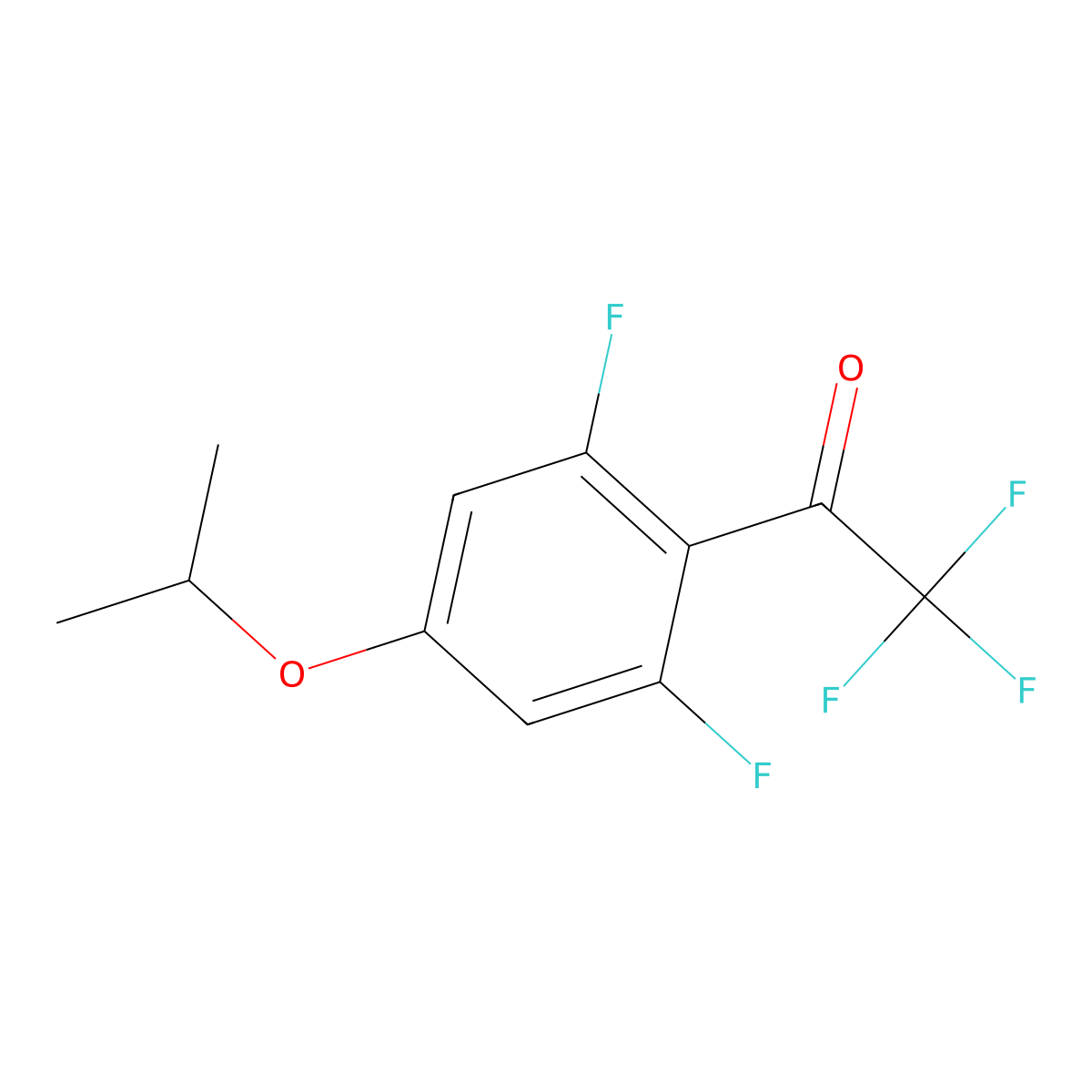 1-(2,6-Difluoro-4-isopropoxyphenyl)-2,2,2-trifluoroethanone molecular structure, CAS 3002507-03-8