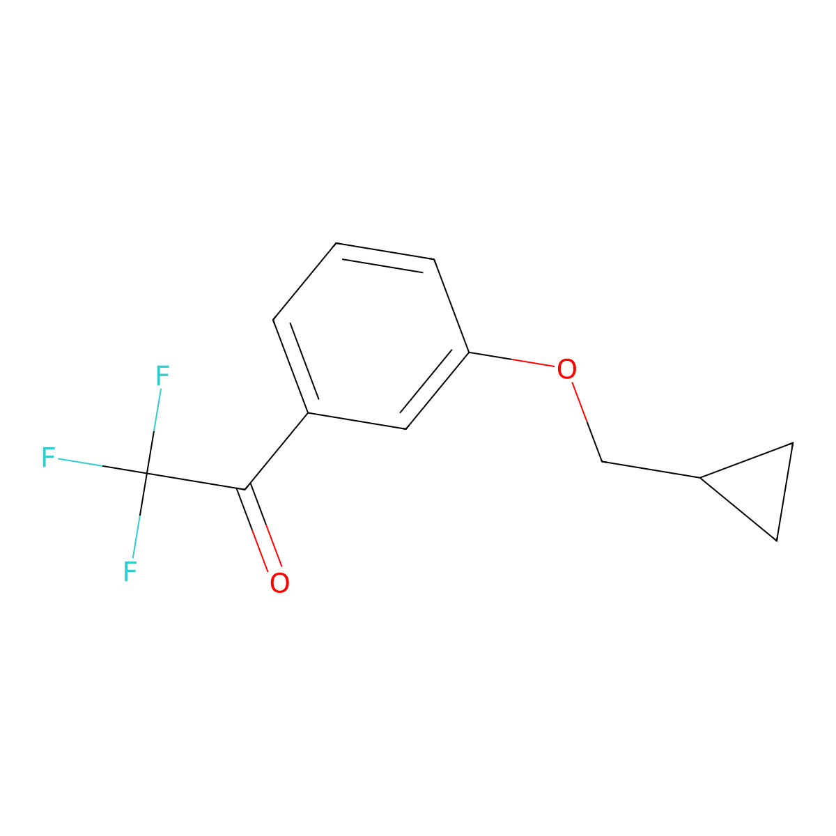 1-(3-(Cyclopropylmethoxy)phenyl)-2,2,2-trifluoroethanone molecular structure, CAS 3002507-27-6