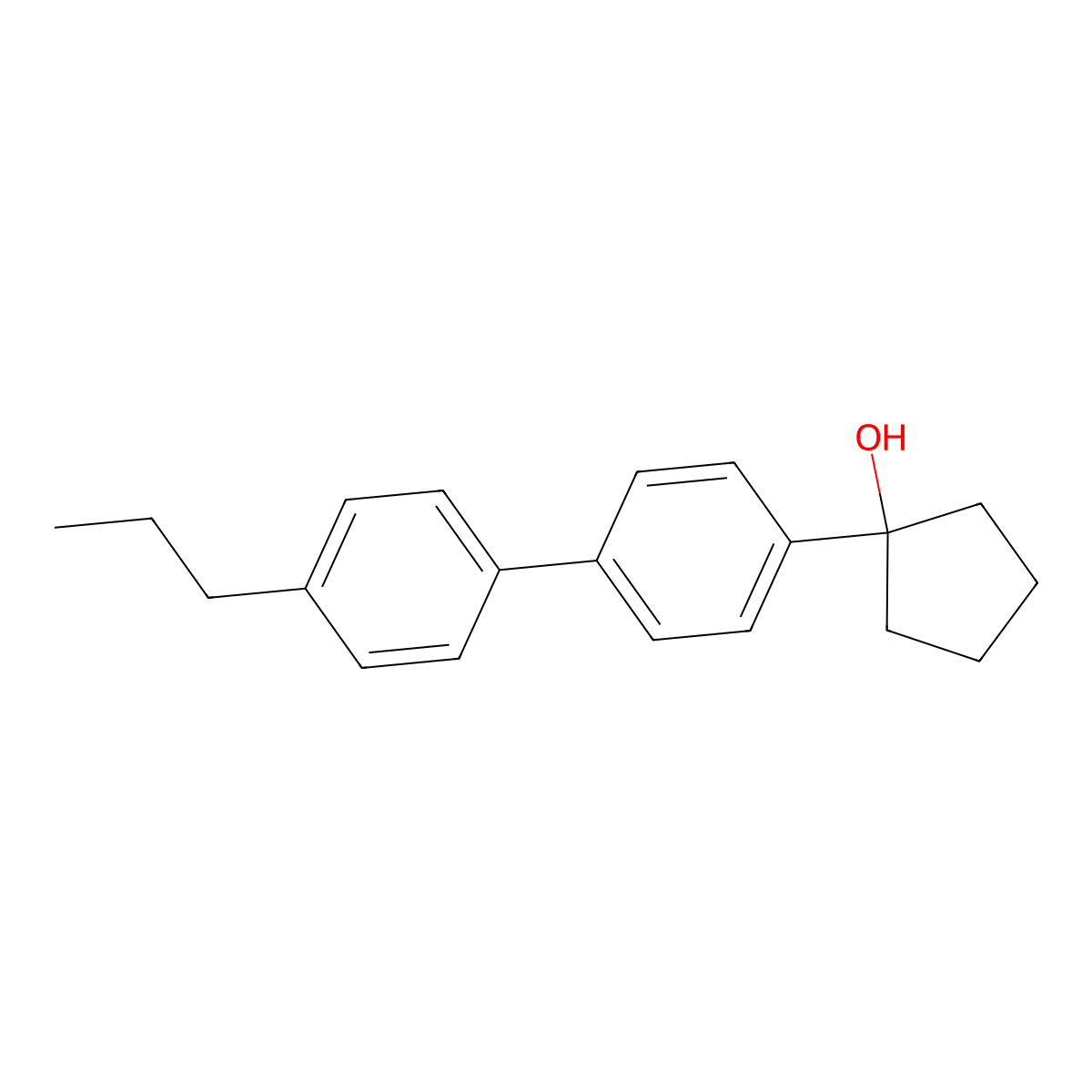1-(4'-Propyl-[1,1'-biphenyl]-4-yl)cyclopentanol molecular structure, CAS 3002508-30-4