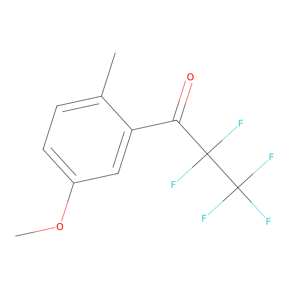 2,2,3,3,3-Pentafluoro-1-(5-methoxy-2-methylphenyl)propan-1-one molecular structure, CAS 3002508-31-5