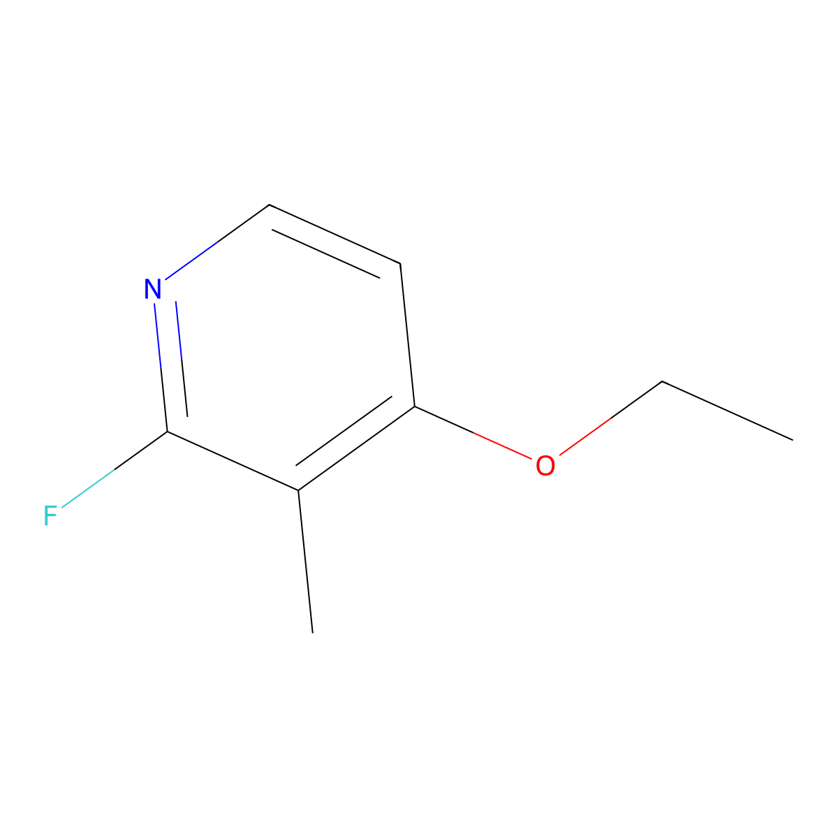 4-Ethoxy-2-fluoro-3-methylpyridine molecular structure, CAS 3002511-44-3