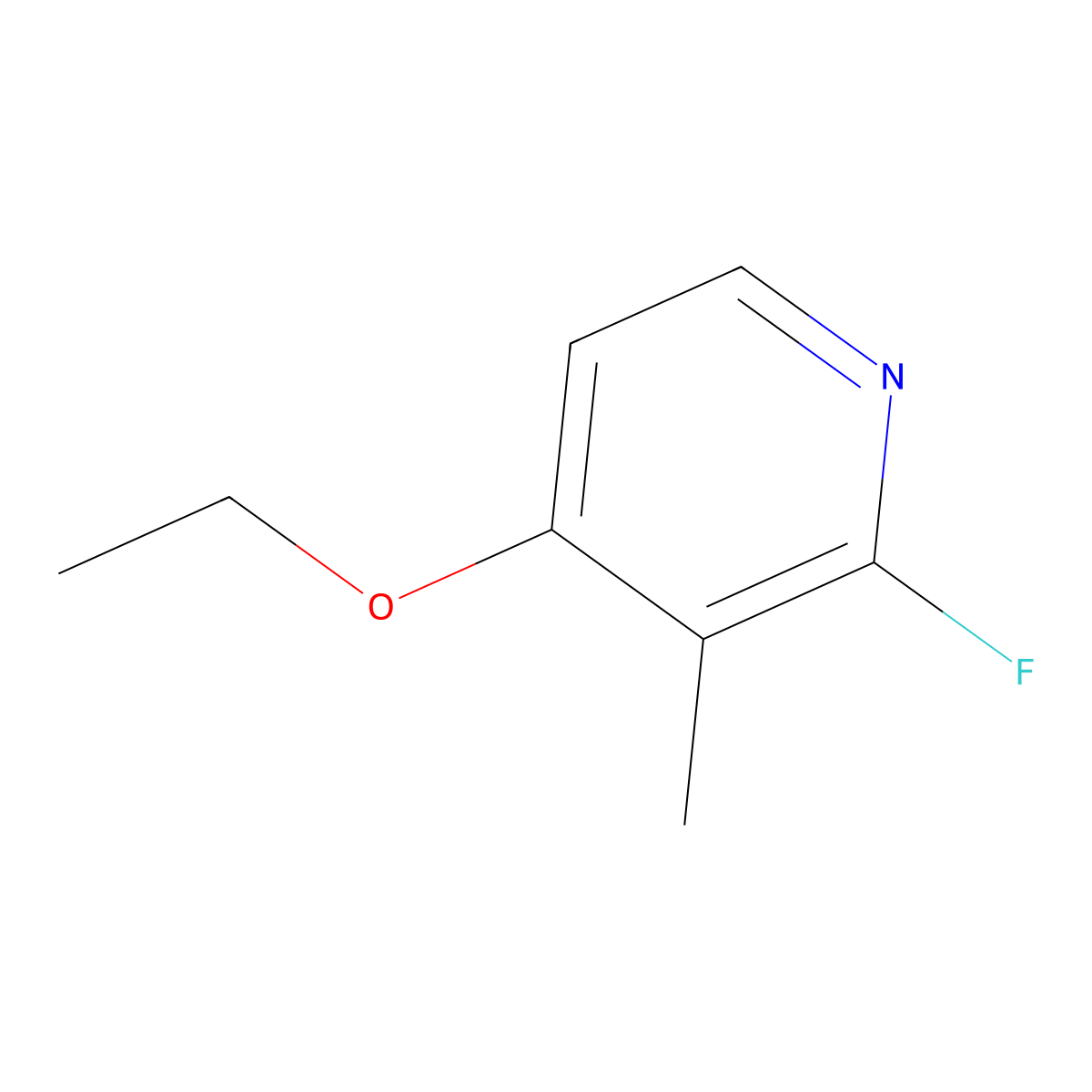 4-Ethoxy-2-fluoro-3-methylpyridine molecular structure, CAS 3002511-44-3
