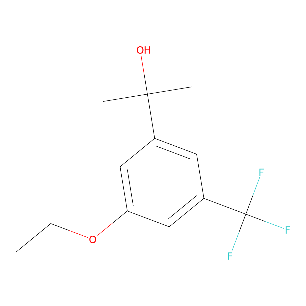 2-(3-Ethoxy-5-(trifluoromethyl)phenyl)propan-2-ol molecular structure, CAS 3002511-89-6