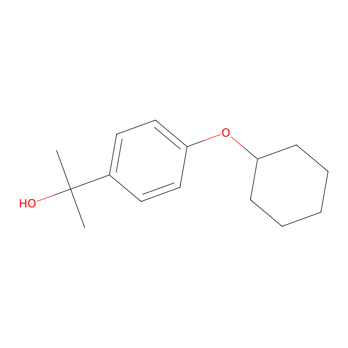 2-(4-(Cyclohexyloxy)phenyl)propan-2-ol molecular structure, CAS 3002512-17-3