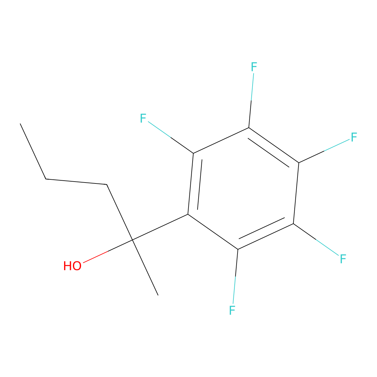 2-(Perfluorophenyl)pentan-2-ol molecular structure, CAS 3002512-51-5