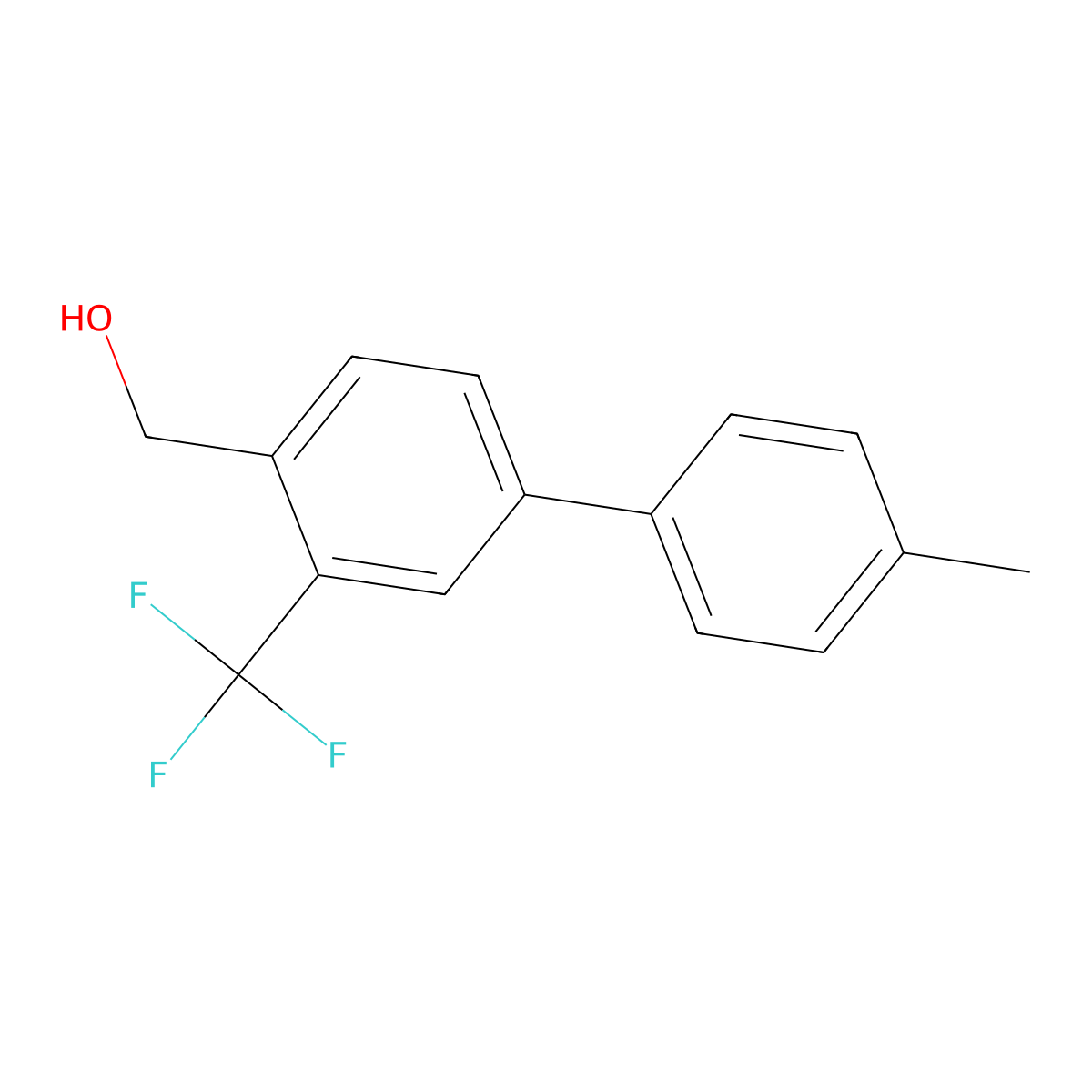 (4'-Methyl-3-(trifluoromethyl)-[1,1'-biphenyl]-4-yl)methanol molecular structure, CAS 3002513-47-2
