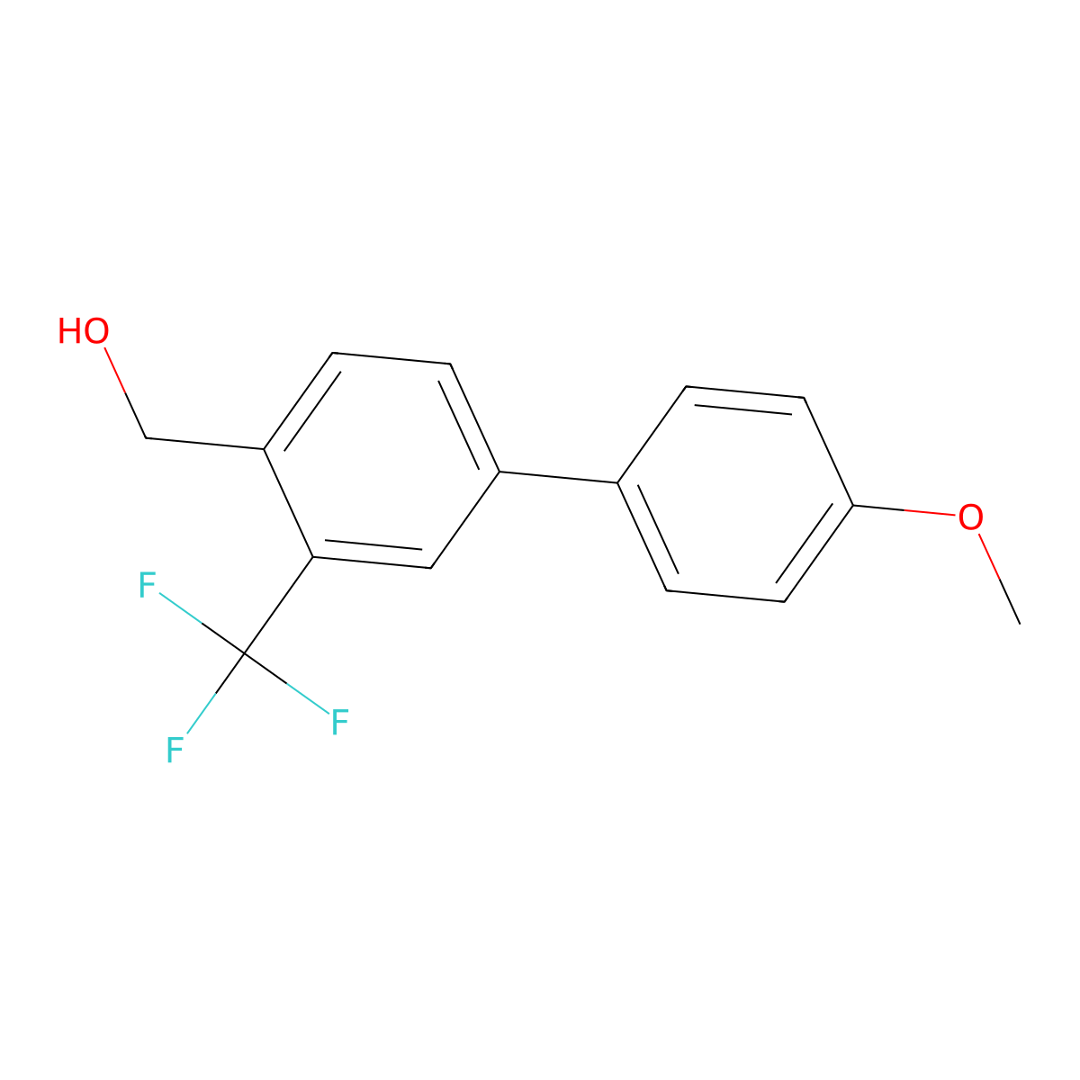 (4'-Methoxy-3-(trifluoromethyl)-[1,1'-biphenyl]-4-yl)methanol molecular structure, CAS 3002513-51-8