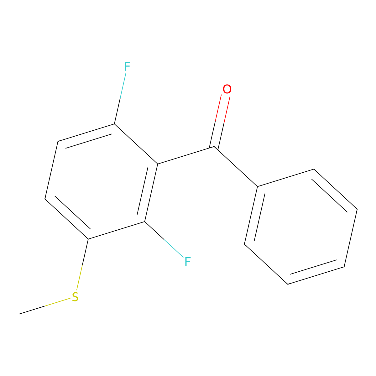 (2,6-Difluoro-3-(methylthio)phenyl)(phenyl)methanone molecular structure, CAS 3002513-69-8