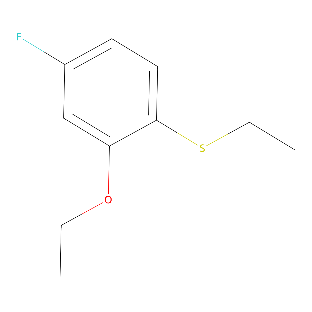 (2-Ethoxy-4-fluorophenyl)(ethyl)sulfane molecular structure, CAS 3002514-46-4