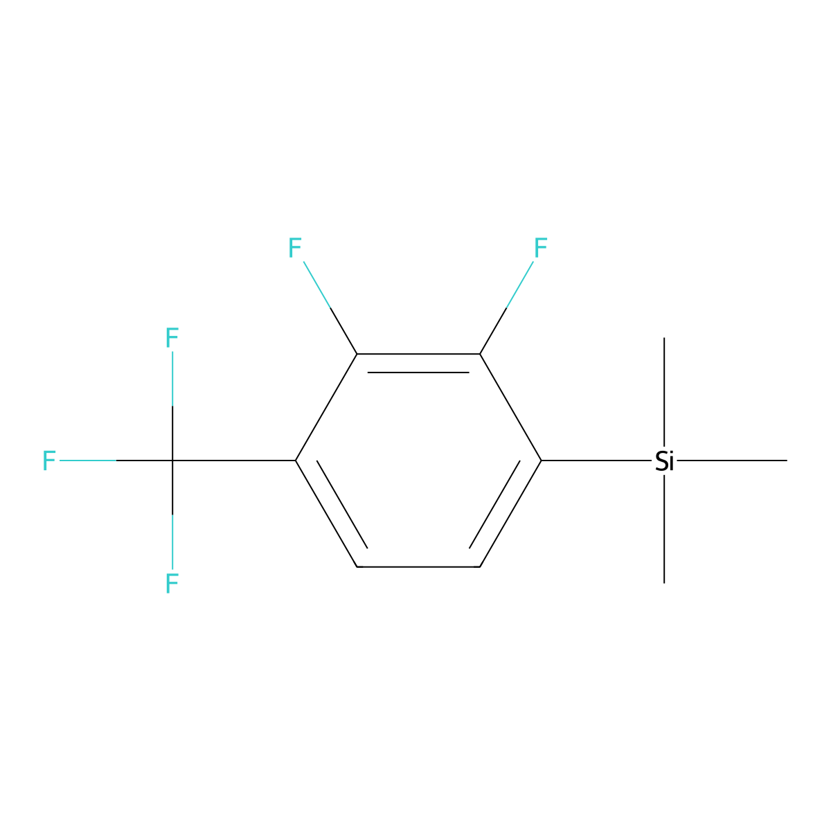 (2,3-Difluoro-4-(trifluoromethyl)phenyl)trimethylsilane molecular structure, CAS 3002514-64-6