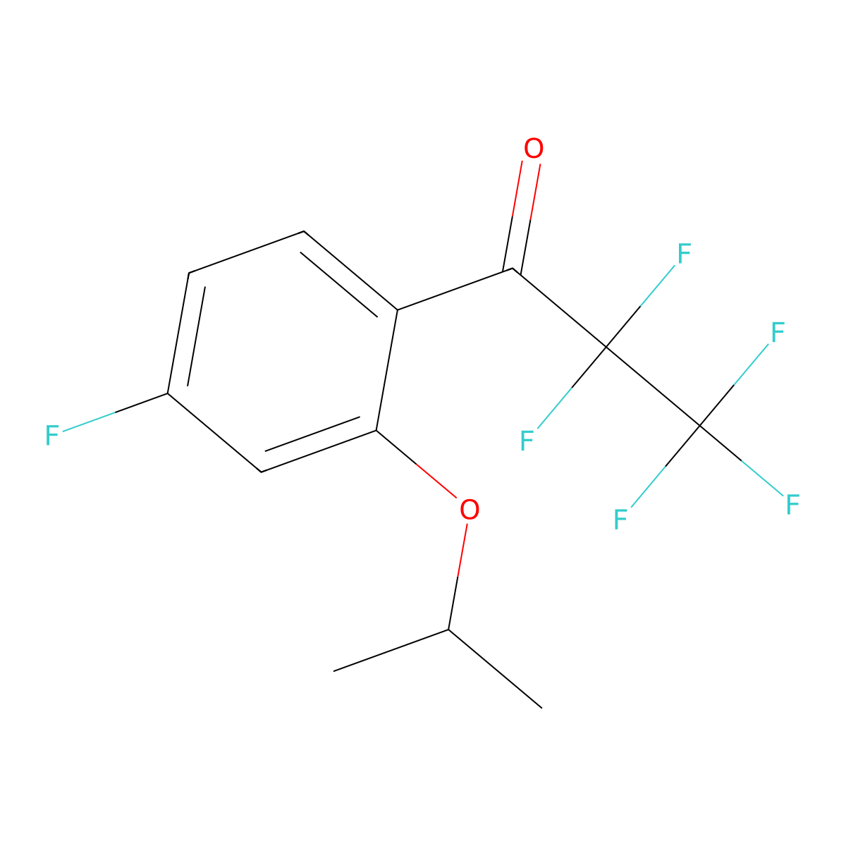 2,2,3,3,3-Pentafluoro-1-(4-fluoro-2-isopropoxyphenyl)propan-1-one molecular structure, CAS 3002514-74-8