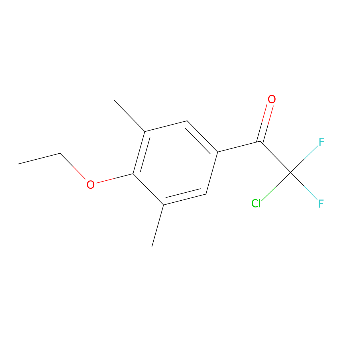 2-Chloro-1-(4-ethoxy-3,5-dimethylphenyl)-2,2-difluoroethanone molecular structure, CAS 3002515-12-7