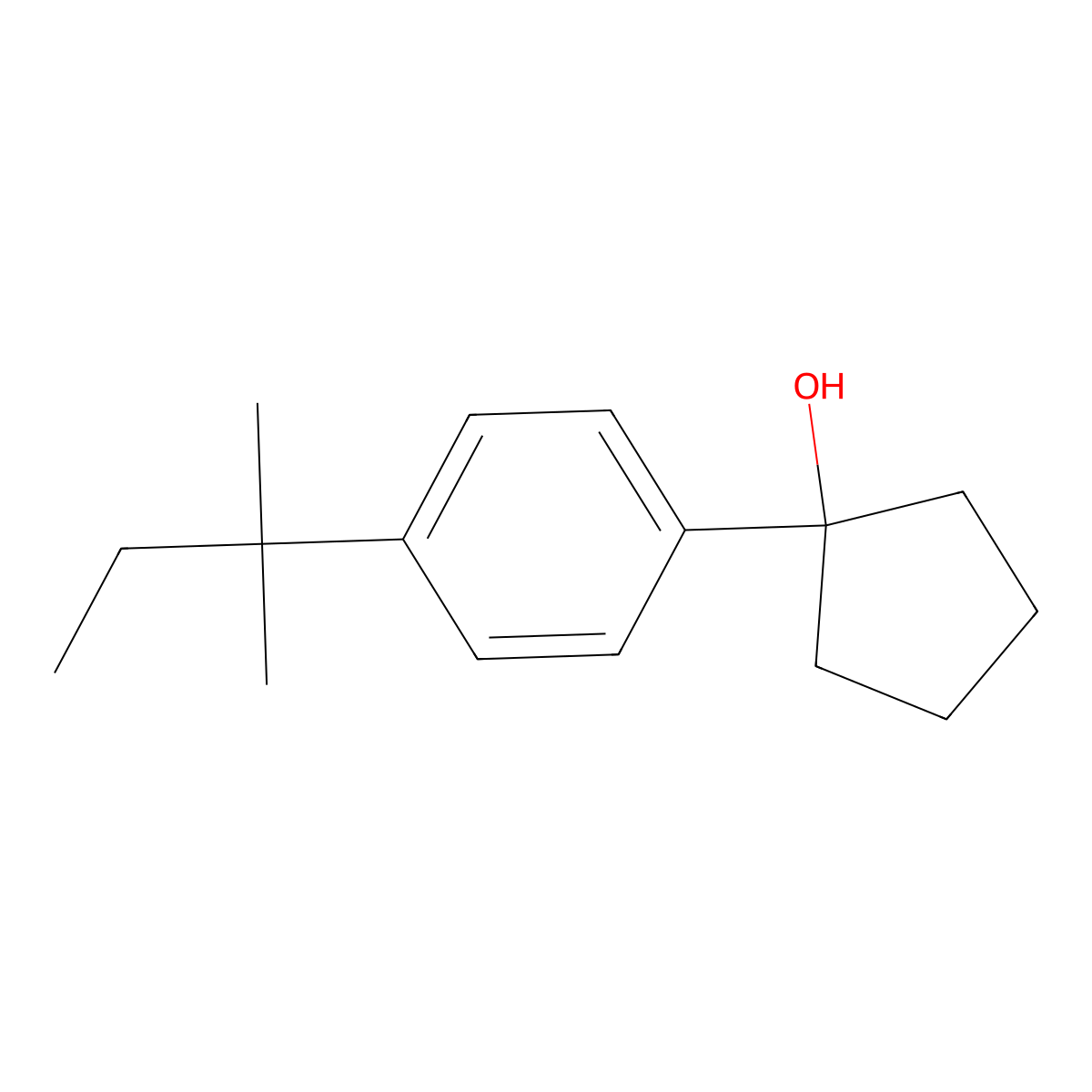 1-(4-(Tert-pentyl)phenyl)cyclopentanol molecular structure, CAS 3002515-36-5