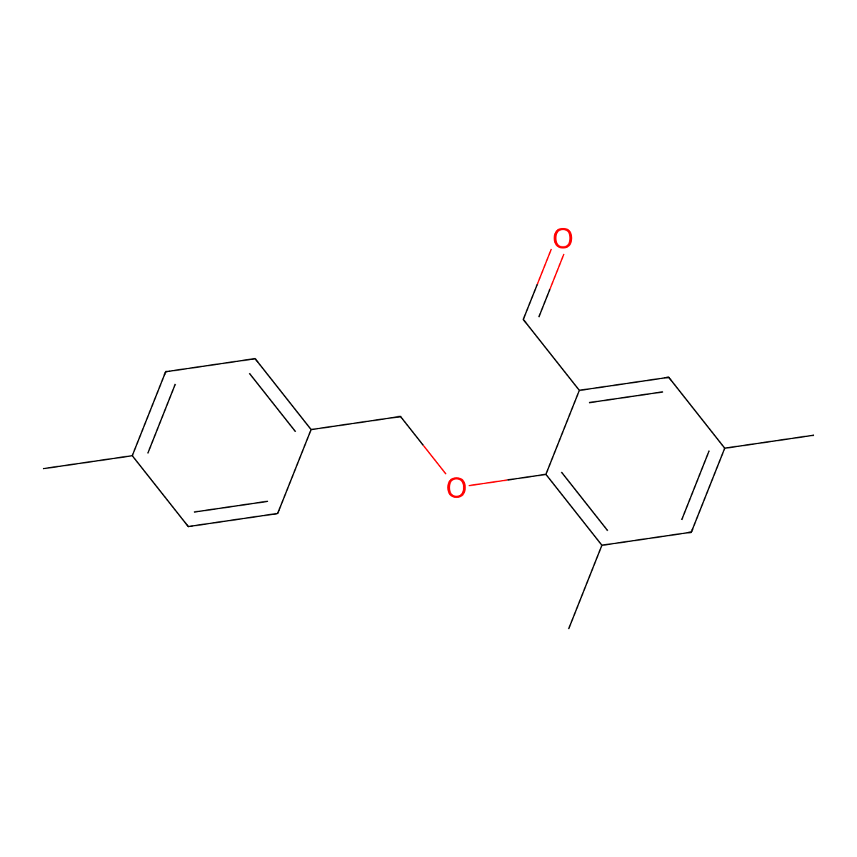 3,5-Dimethyl-2-((4-methylbenzyl)oxy)benzaldehyde molecular structure, CAS 3002516-06-2