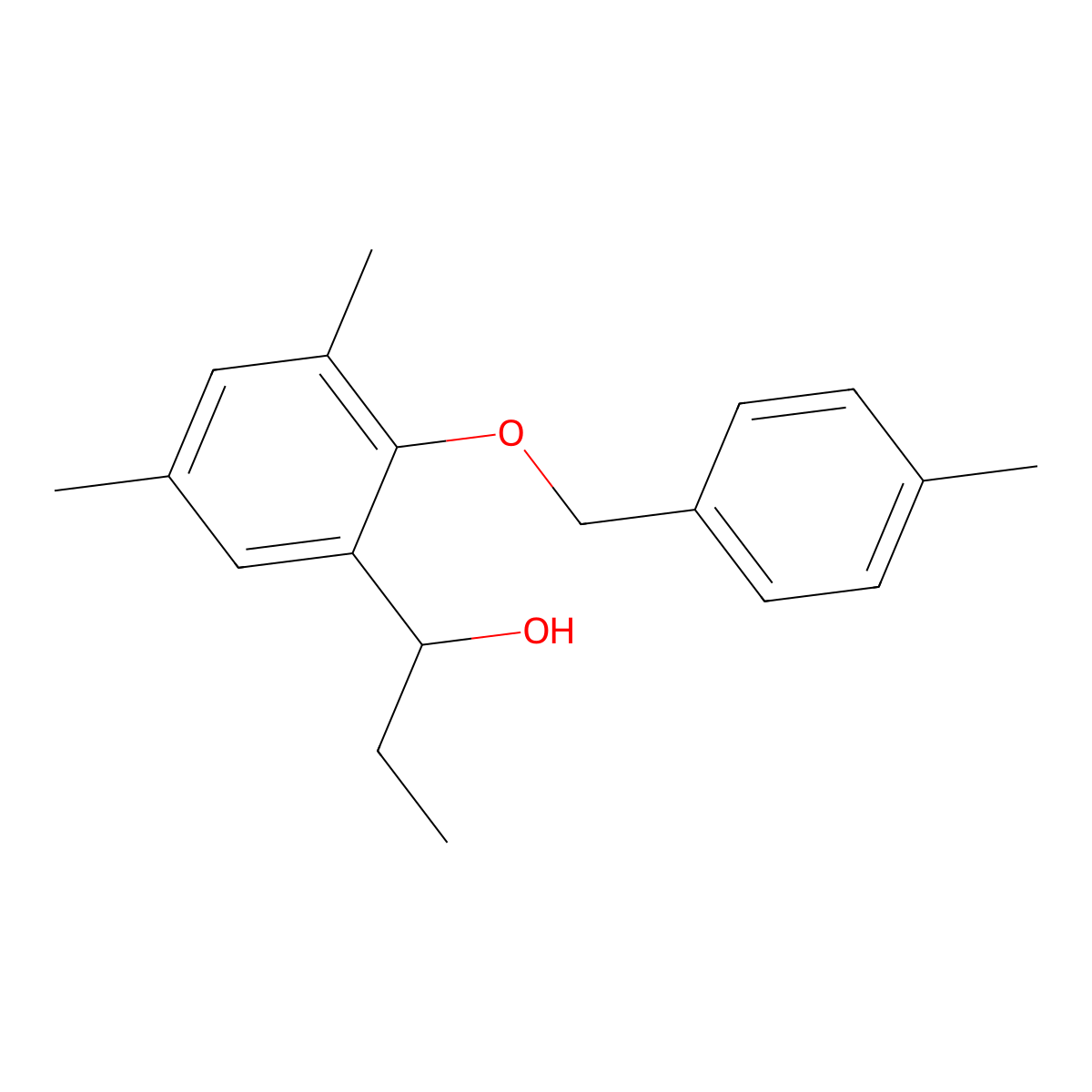 1-(3,5-Dimethyl-2-((4-methylbenZyl)oxy)phenyl)propan-1-ol molecular structure, CAS 3002516-10-8