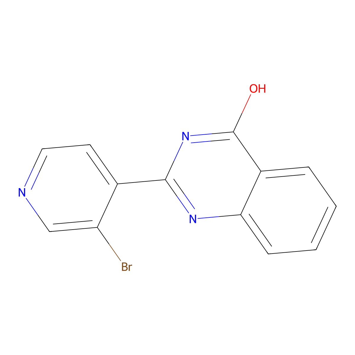 2-(3-Bromopyridin-4-yl)quinazolin-4-ol molecular structure, CAS 3002516-59-5