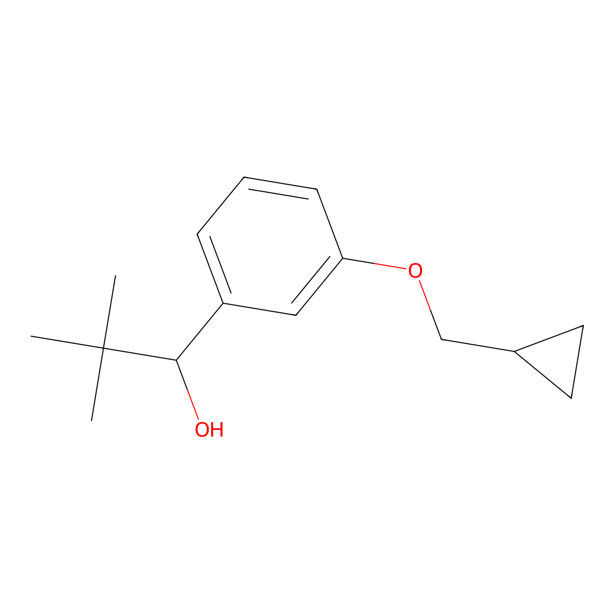 1-(3-(Cyclopropylmethoxy)phenyl)-2,2-dimethylpropan-1-ol molecular structure, CAS 3002518-76-2
