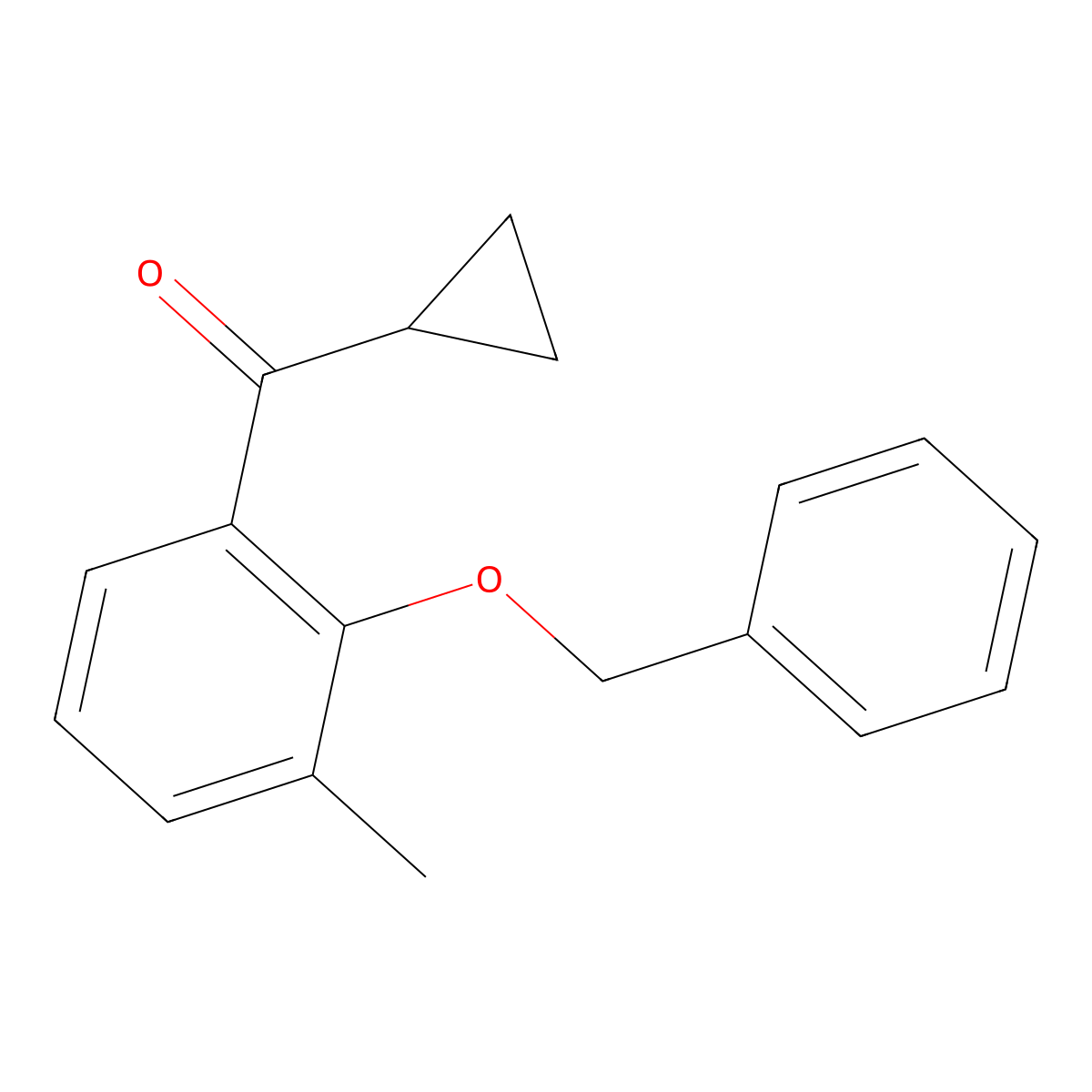 (2-(Benzyloxy)-3-methylphenyl)(cyclopropyl)methanone molecular structure, CAS 3002519-17-4