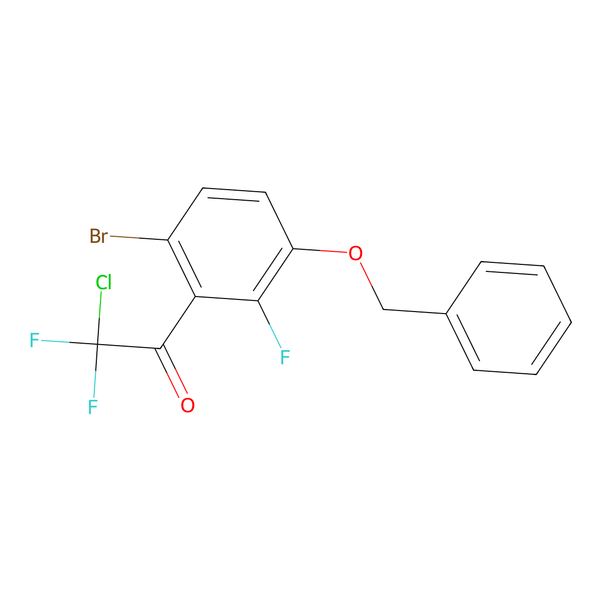 1-(3-(Benzyloxy)-6-bromo-2-fluorophenyl)-2-chloro-2,2-difluoroethanone molecular structure, CAS 3002519-24-3