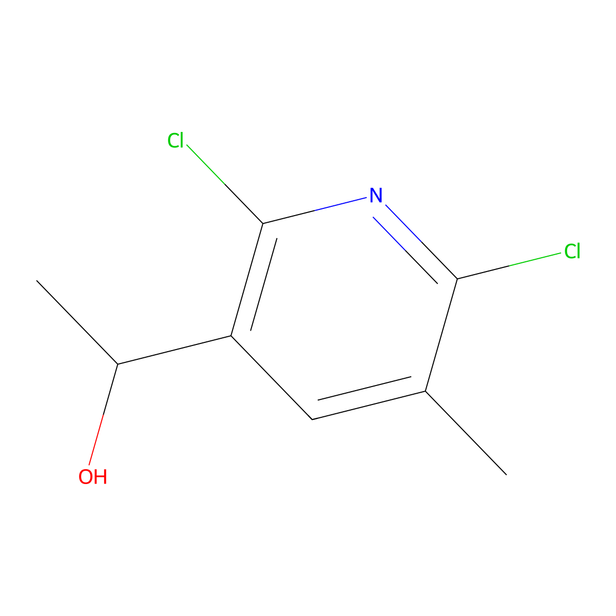 1-(2,6-Dichloro-5-methylpyridin-3-yl)ethanol molecular structure, CAS 3002519-50-5