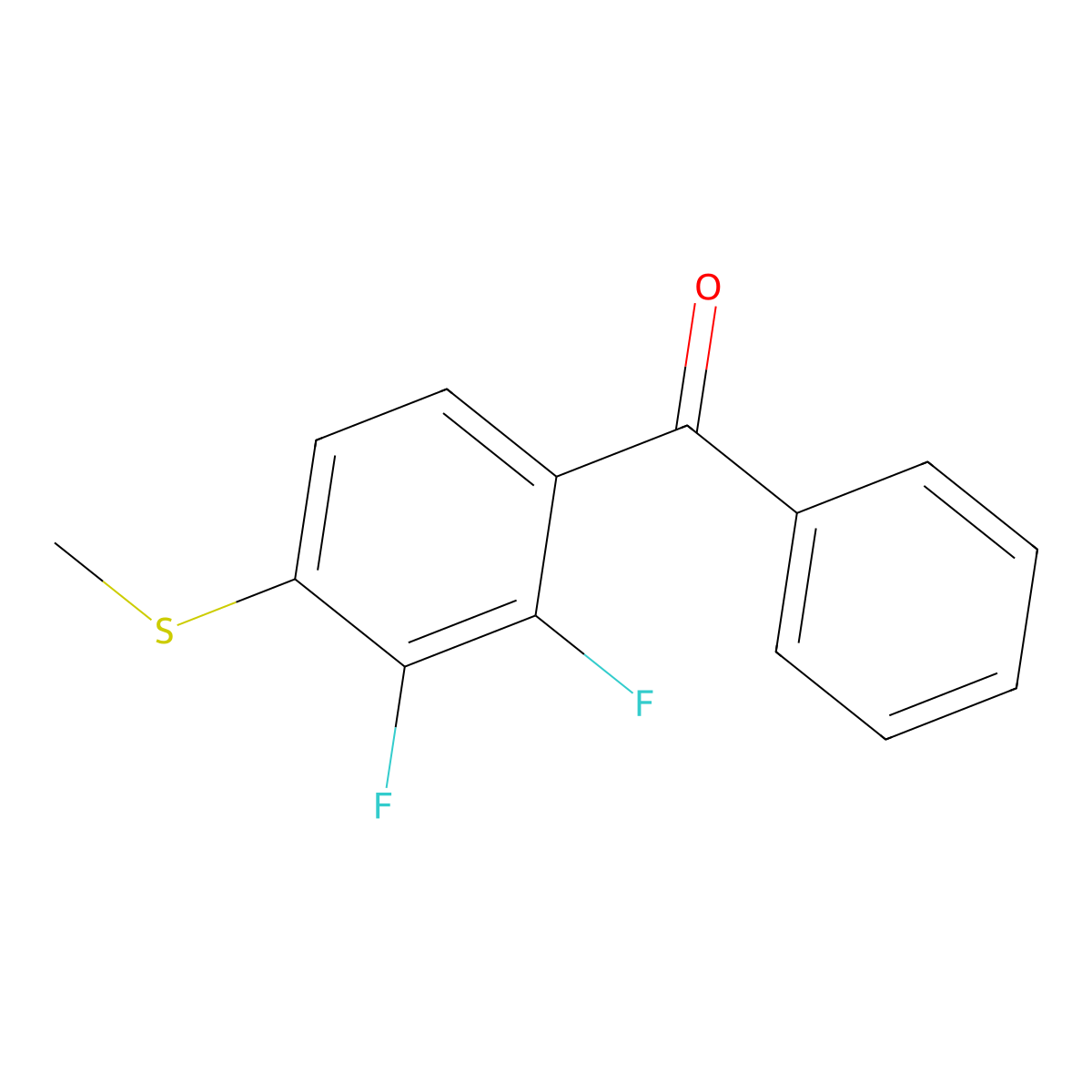 (2,3-Difluoro-4-(methylthio)phenyl)(phenyl)methanone molecular structure, CAS 3002520-17-1