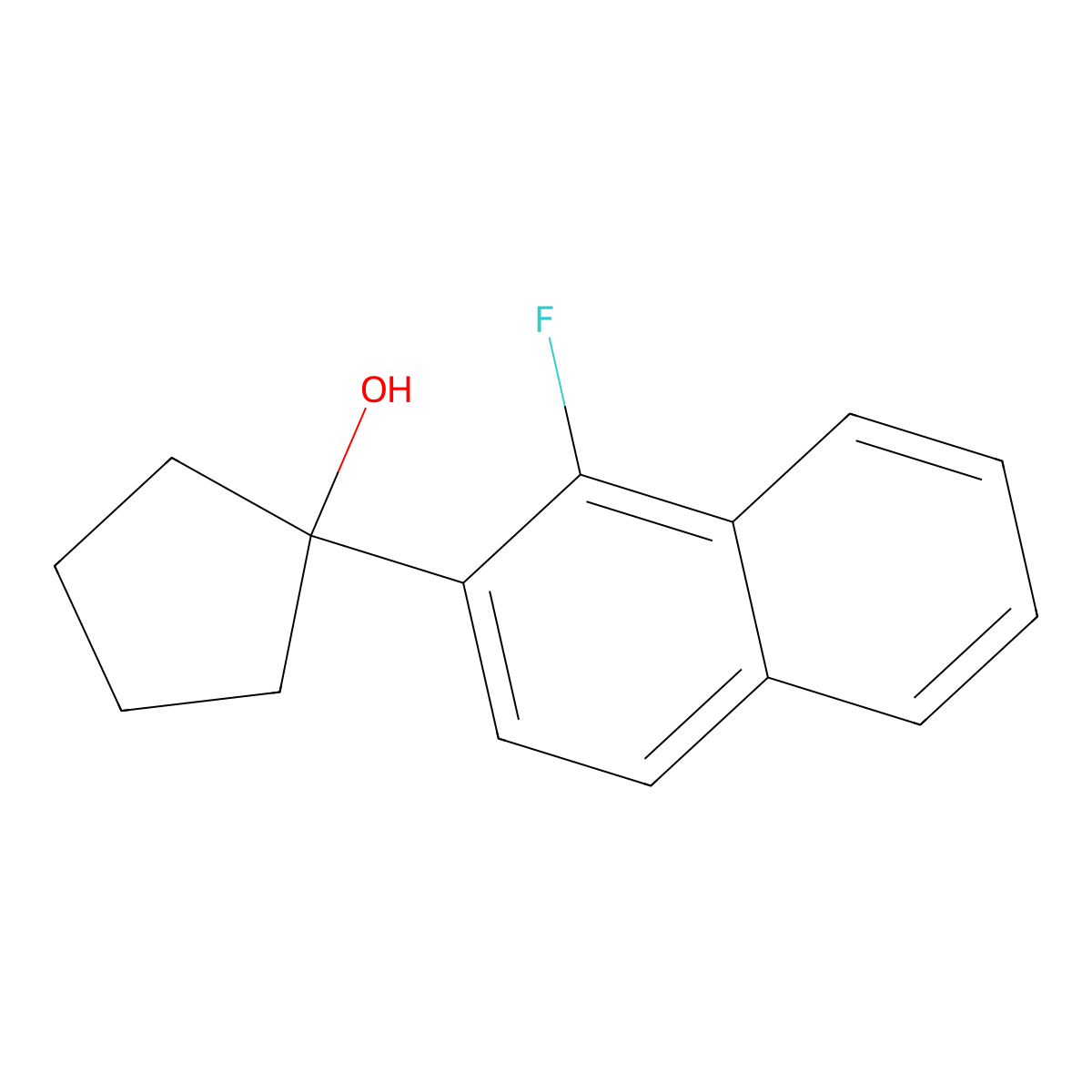 1-(1-Fluoronaphthalen-2-yl)cyclopentanol molecular structure, CAS 3002520-72-8