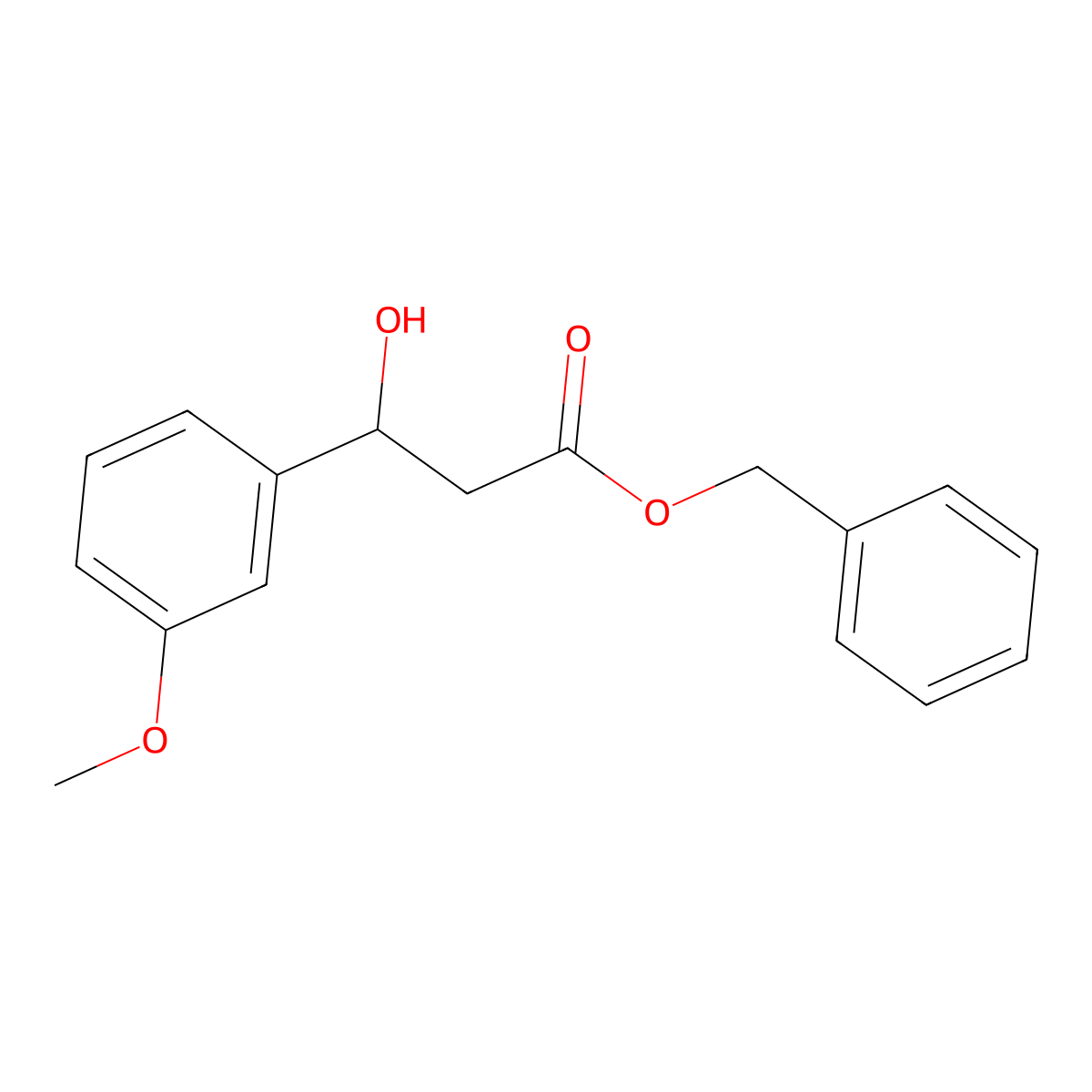 BenZyl 3-hydroxy-3-(3-methoxyphenyl)propanoate molecular structure, CAS 3002521-00-5