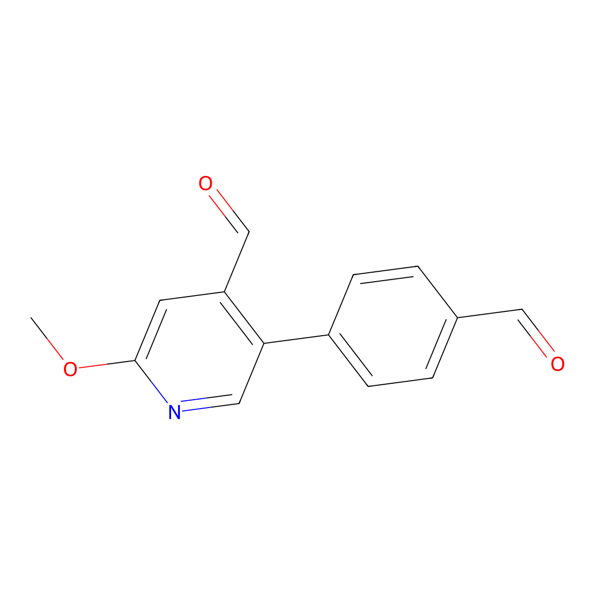 5-(4-Formylphenyl)-2-methoxyisonicotinaldehyde molecular structure, CAS 3002521-40-3