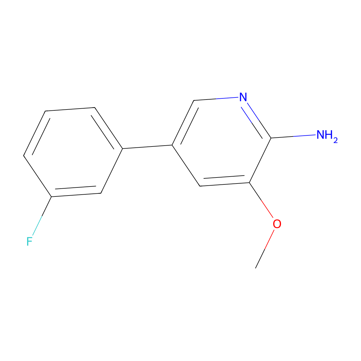 5-(3-Fluorophenyl)-3-methoxypyridin-2-amine molecular structure, CAS 3002522-03-1
