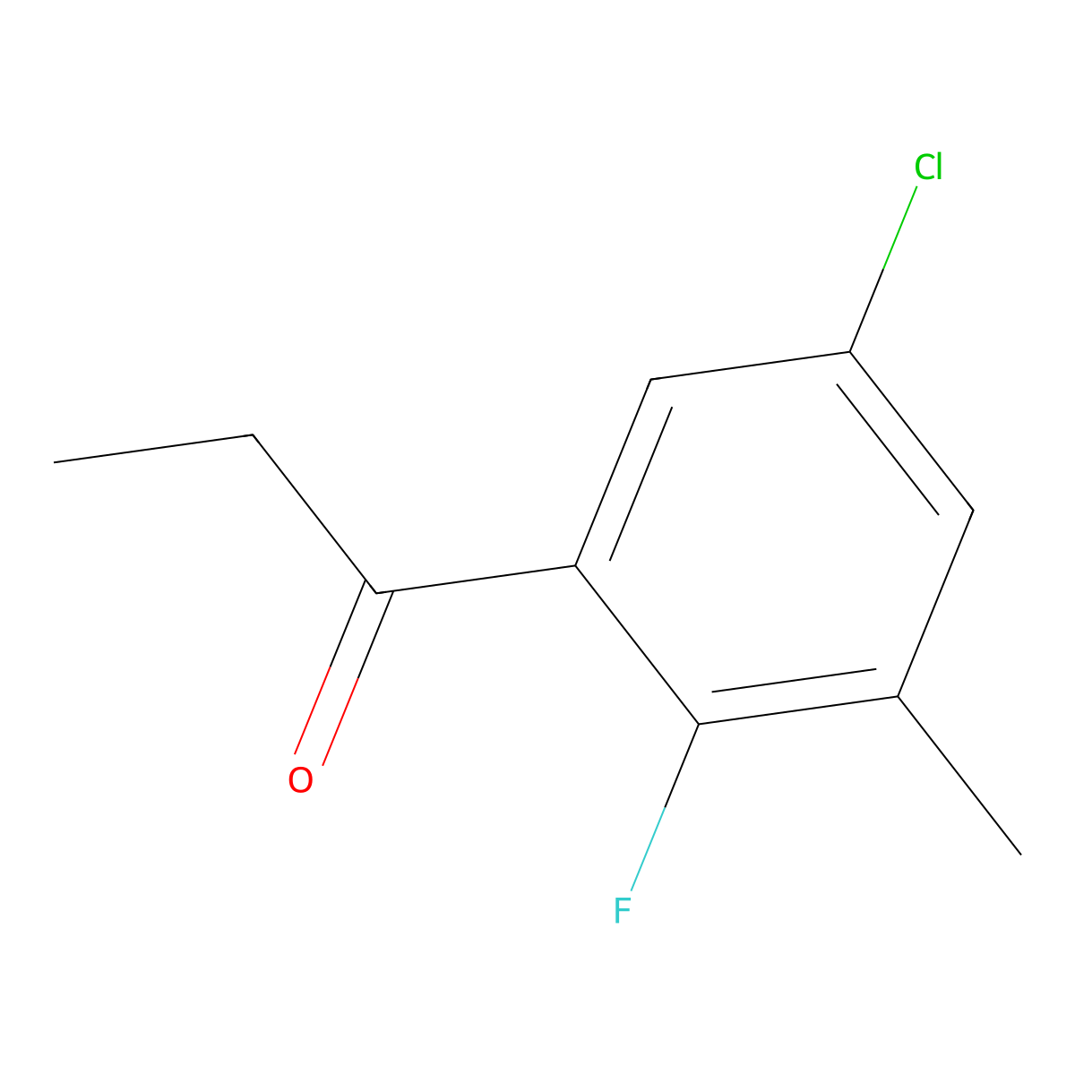 1-(5-Chloro-2-fluoro-3-methylphenyl)propan-1-one molecular structure, CAS 3002522-75-7