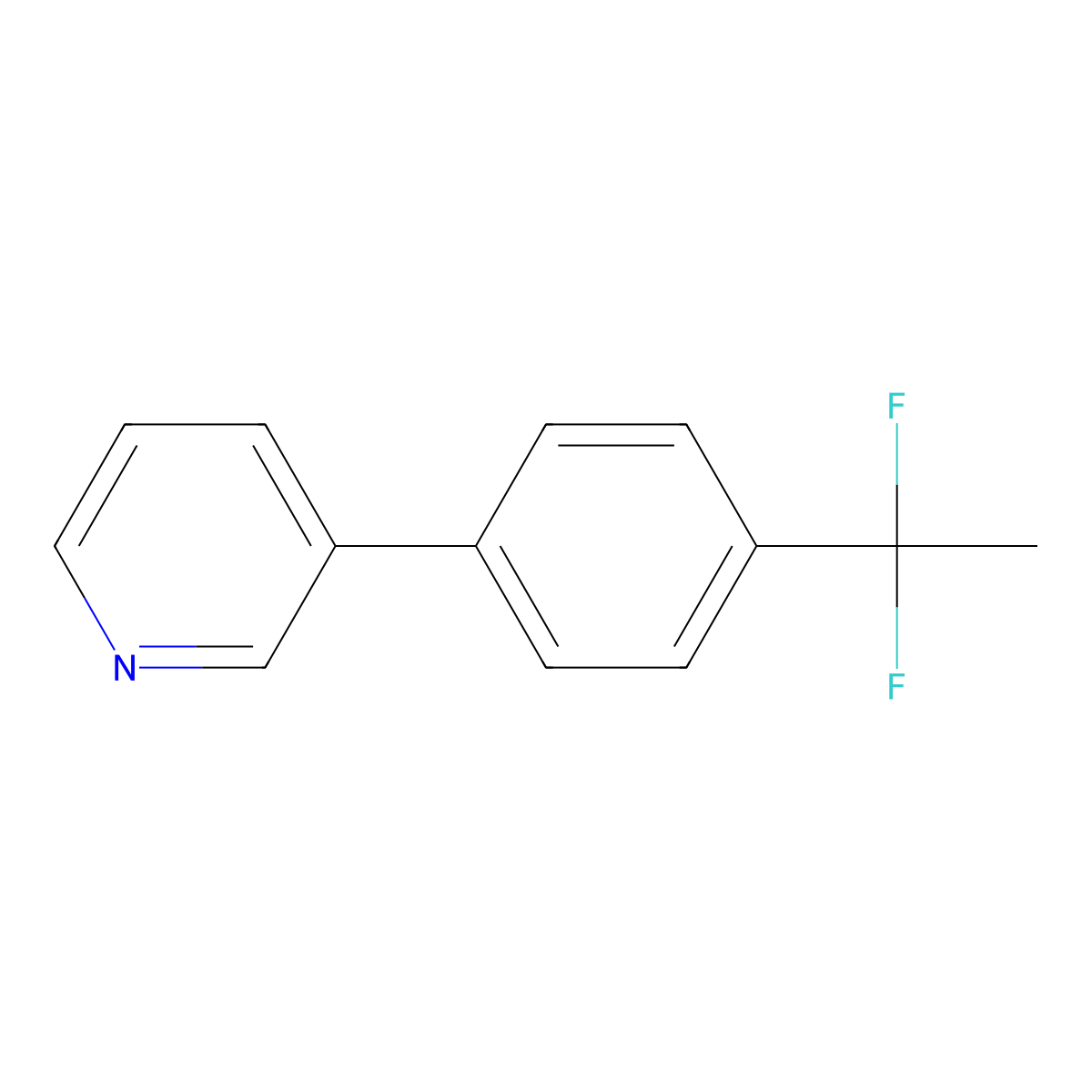 3-(4-(1,1-Difluoroethyl)phenyl)pyridine molecular structure, CAS 3002522-89-3