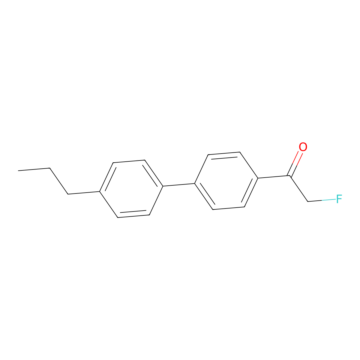 2-Fluoro-1-(4'-propyl-[1,1'-biphenyl]-4-yl)ethanone molecular structure, CAS 3002522-93-9