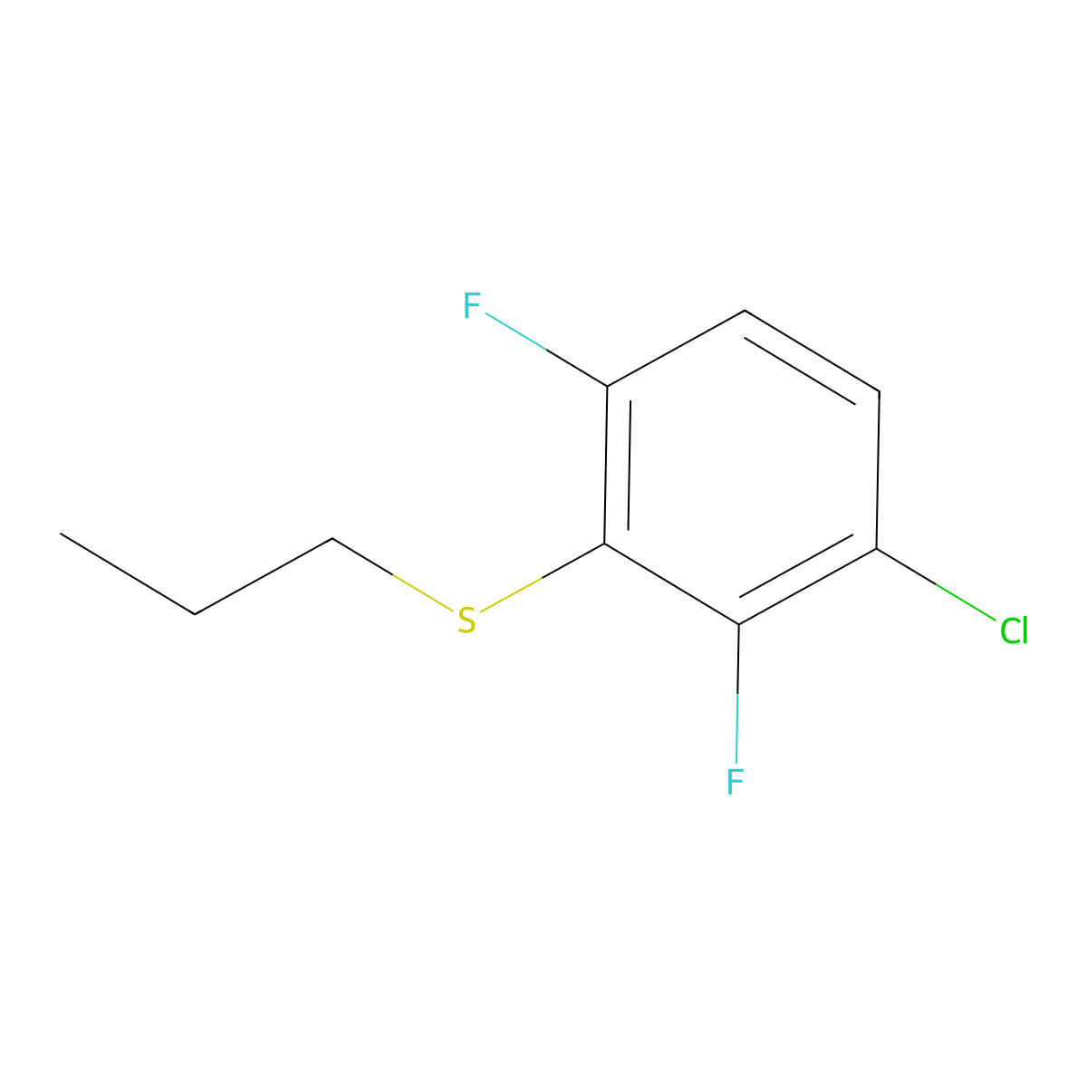 (3-Chloro-2,6-difluorophenyl)(propyl)sulfane molecular structure, CAS 3002522-95-1