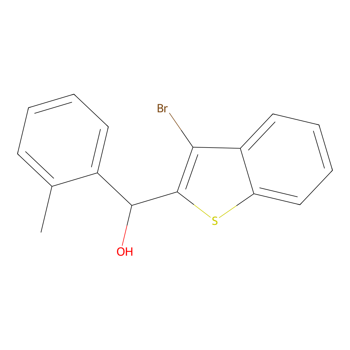 (3-BromobenZo[b]thiophen-2-yl)(o-tolyl)methanol molecular structure, CAS 3002522-97-3