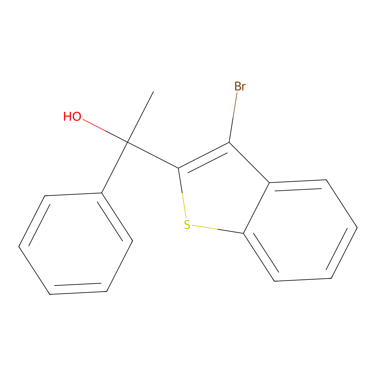 1-(3-BromobenZo[b]thiophen-2-yl)-1-phenylethanol molecular structure, CAS 3002523-05-6
