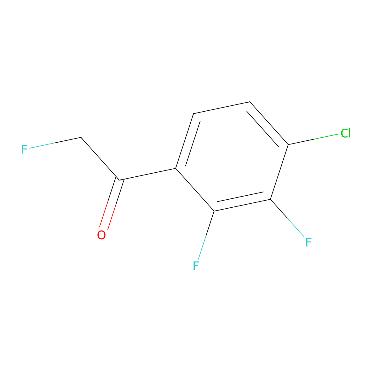 1-(4-Chloro-2,3-difluorophenyl)-2-fluoroethanone molecular structure, CAS 3002523-83-0