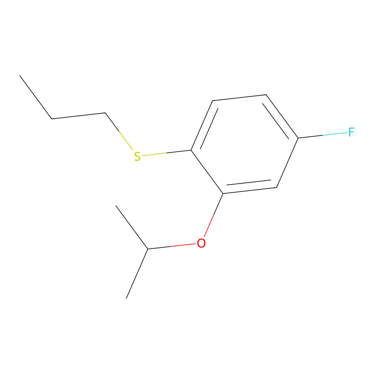 (4-Fluoro-2-isopropoxyphenyl)(propyl)sulfane molecular structure, CAS 3002523-84-1