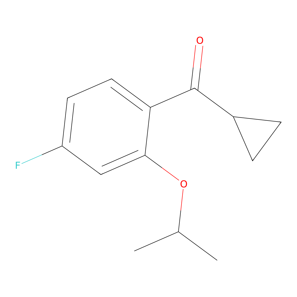 Cyclopropyl(4-fluoro-2-isopropoxyphenyl)methanone molecular structure, CAS 3002523-89-6