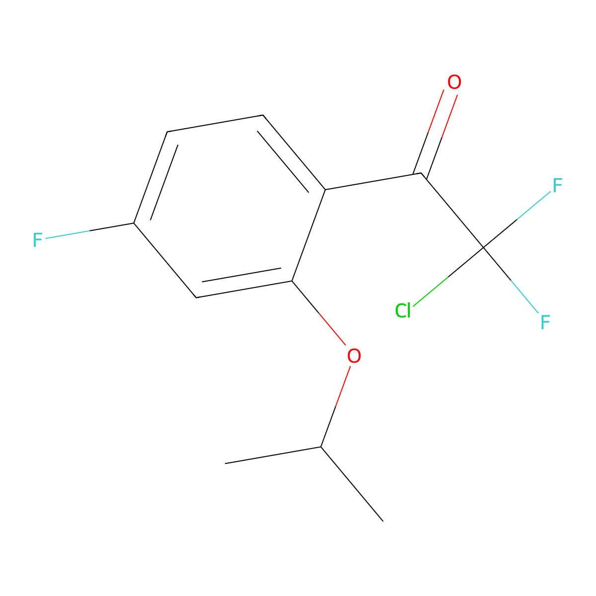 2-Chloro-2,2-difluoro-1-(4-fluoro-2-isopropoxyphenyl)ethanone molecular structure, CAS 3002523-94-3