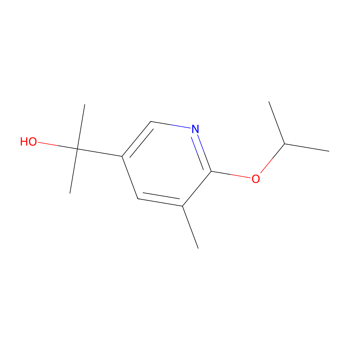 2-(6-Isopropoxy-5-methylpyridin-3-yl)propan-2-ol molecular structure, CAS 3002523-95-4